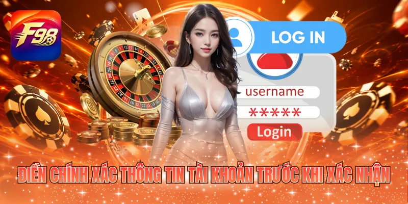 Điền chính xác thông tin tài khoản trước khi xác nhận